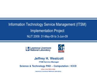 Jeffrey H. Westcott ITSM Service Manager