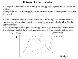 Entropy of a Pure Substance