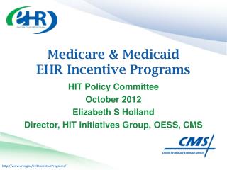 Medicare &amp; Medicaid EHR Incentive Programs