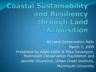 Coastal Sustainability and Resiliency through Land Acquisition