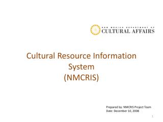 Cultural Resource Information System (NMCRIS)