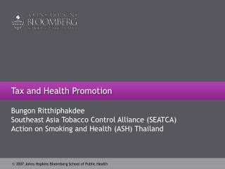 Tax and Health Promotion