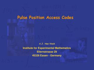 Pulse Position Access Codes