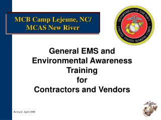 General EMS and Environmental Awareness Training for Contractors and Vendors