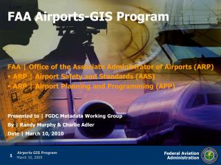 FAA | Office of the Associate Administrator of Airports (ARP)