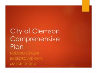 City of Clemson Comprehensive Plan