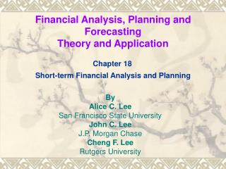 Financial Analysis, Planning and Forecasting Theory and Application