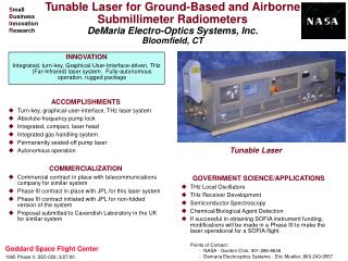 ACCOMPLISHMENTS Turn-key, graphical-user-interface, THz laser system Absolute-frequency pump lock