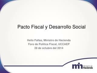 Pacto Fiscal y Desarrollo Social