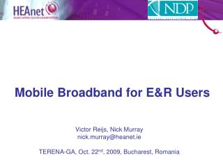Mobile Broadband for E&amp;R Users