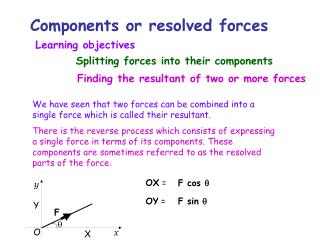 Components or resolved forces