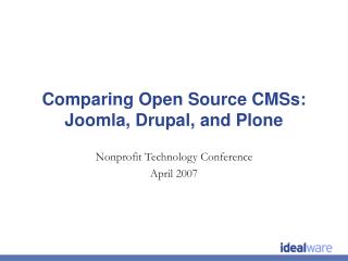 Comparing Open Source CMSs: Joomla, Drupal, and Plone