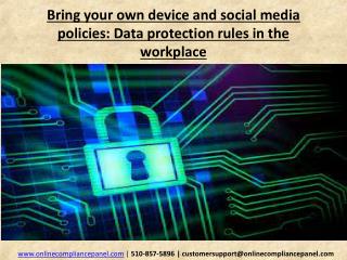 Bring your own device and social media policies: Data protec