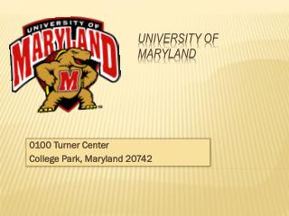 University of Maryland