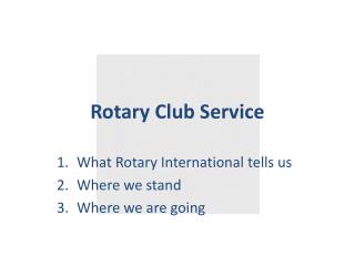 Rotary Club Service