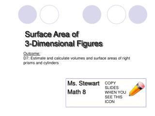 Surface Area of 3-Dimensional Figures