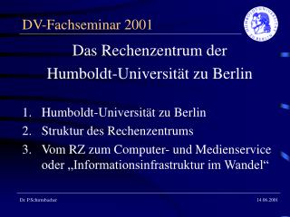 DV-Fachseminar 2001