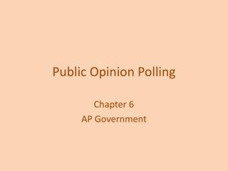 Public Opinion Polling