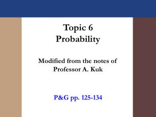 Topic 6 Probability