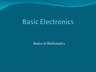 Basic Electronics