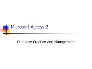 Microsoft Access 2