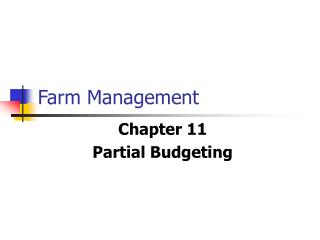 Farm Management