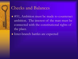 Checks and Balances