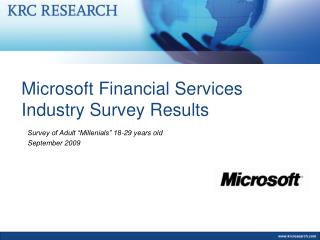 Microsoft Financial Services Industry Survey Results