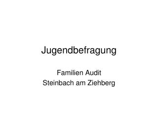 Jugendbefragung