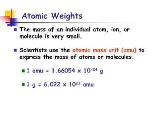 Atomic Weights
