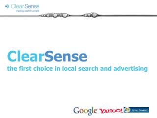 Clear Sense the first choice in local search and advertising