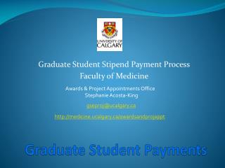 Graduate Student Payments