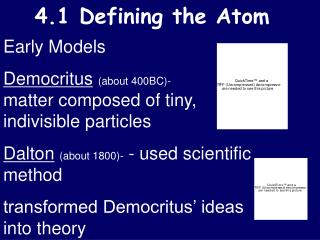 4.1 Defining the Atom