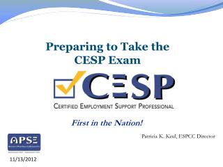 Preparing to Take the CESP Exam