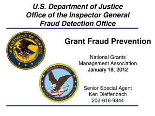U.S. Department of Justice Office of the Inspector General Fraud Detection Office