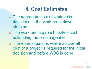 4. Cost Estimates