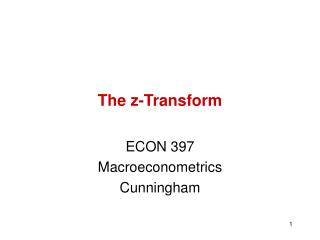 The z-Transform