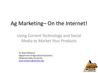 Ag Marketing– On the Internet!
