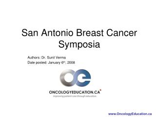 San Antonio Breast Cancer Symposia