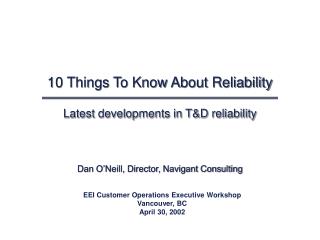 10 Things To Know About Reliability