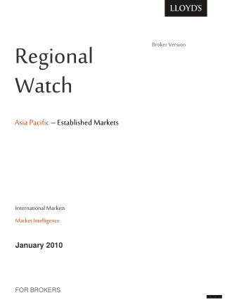 Regional Watch Asia Pacific – Established Markets