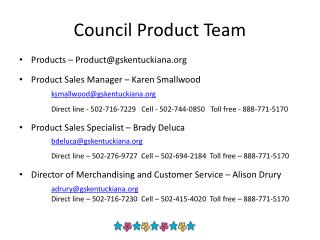 Council Product Team