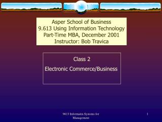 Class 2 Electronic Commerce/Business