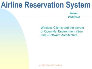 Airline Reservation System