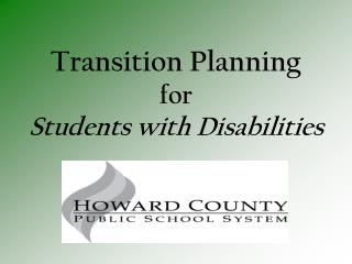 Transition Planning for Students with Disabilities