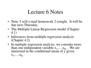 Lecture 6 Notes