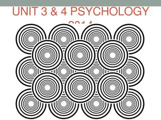 UNIT 3 &amp; 4 PSYCHOLOGY 2014