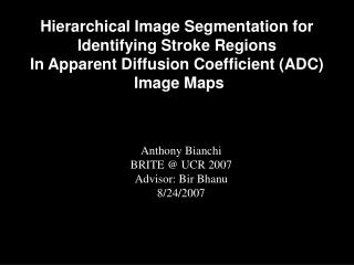 Hierarchical Image Segmentation for Identifying Stroke Regions