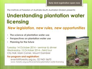 Understanding plantation water licensing