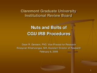 Claremont Graduate University Institutional Review Board